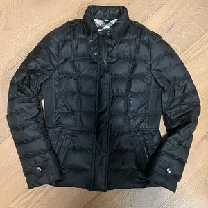 Burberry Brit Black Down Quilted Jacket Size Medium